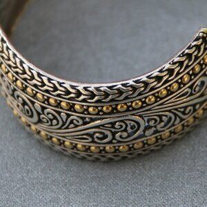 Effy Sterling Silver and 18K Cuff Bracelet